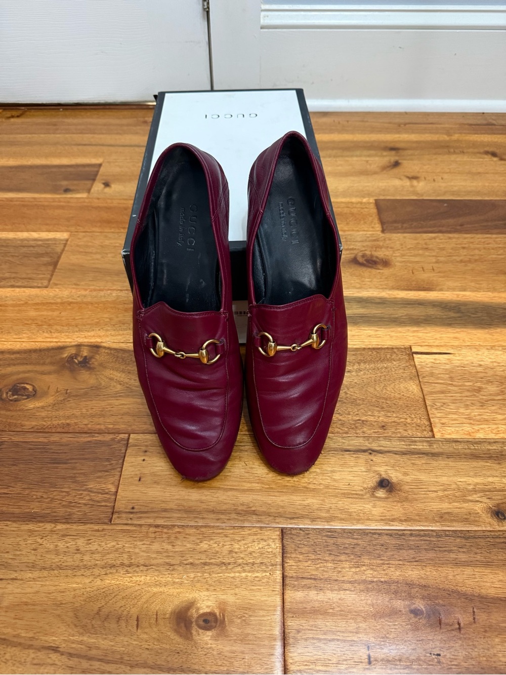 Gucci Horsebit Loafers Men's Strong Red Leather Sz 9.5 - Picture 3 of 9